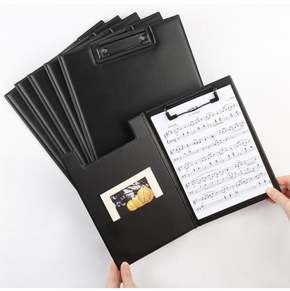 A4 PU Leather Padfolio Clipboard Folder Writing Pad Notepad Clip Boards