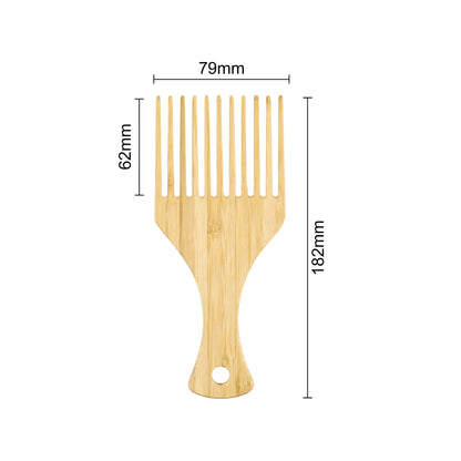 Bamboo Hair Pick Hair Lift Comb Hair Stylish for Curly, Wavy,Thick,Straight Hair