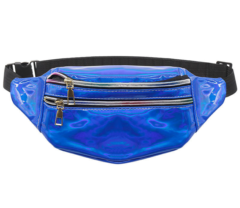 Waterproof Holographic Fanny Pack Shiny Waist Pack Luminous Waist Bag