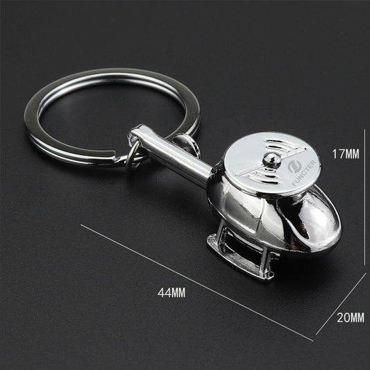Helicopter Shape Key Chain Helicopter Rescue Zinc Alloy Keychain