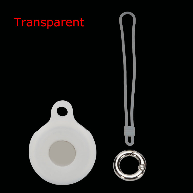 Circular Silicone KeyTag Tracker Case Access Card Sleeve Anti-Lost Protector Holder W/Silicone Strap
