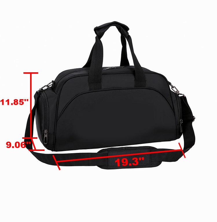 Wet and Dry Separated Nylon Tote Bag Swimming Bag Gym Bag for Beach/Fitness/Travel(Size L)