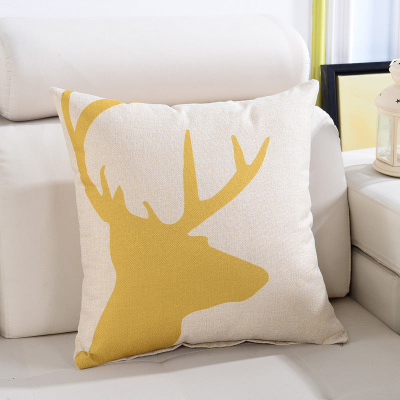 Full Printed 15.8 x 15.8" Premium Square Linen Throw Pillowcase With Hidden Zipper