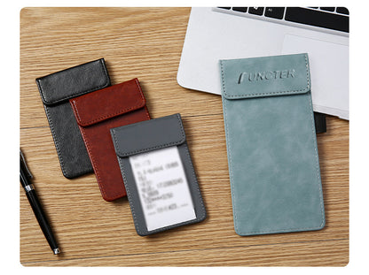 4.92 x 3.15" Magnetic PU Leather Clipboard