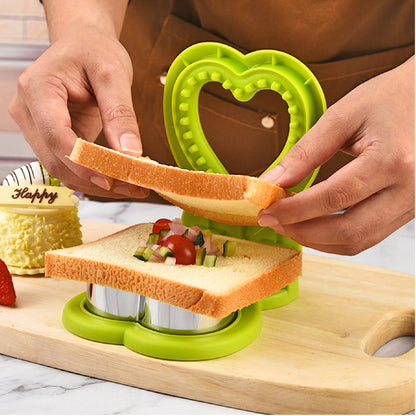 Sandwich Cutter Heart Shape Sandwich Sealer Cutter Crustless Sandwich Maker for Lunchbox