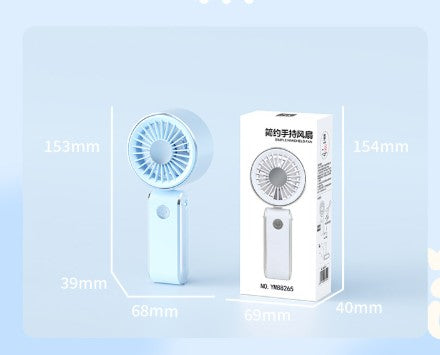 Folding Summer Mini Handheld Rechargeable Portable Fan W/ Layards