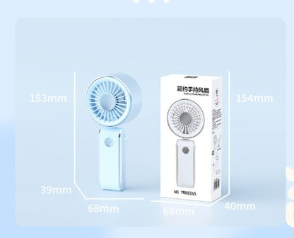 Folding Summer Mini Handheld Rechargeable Portable Fan W/ Layards