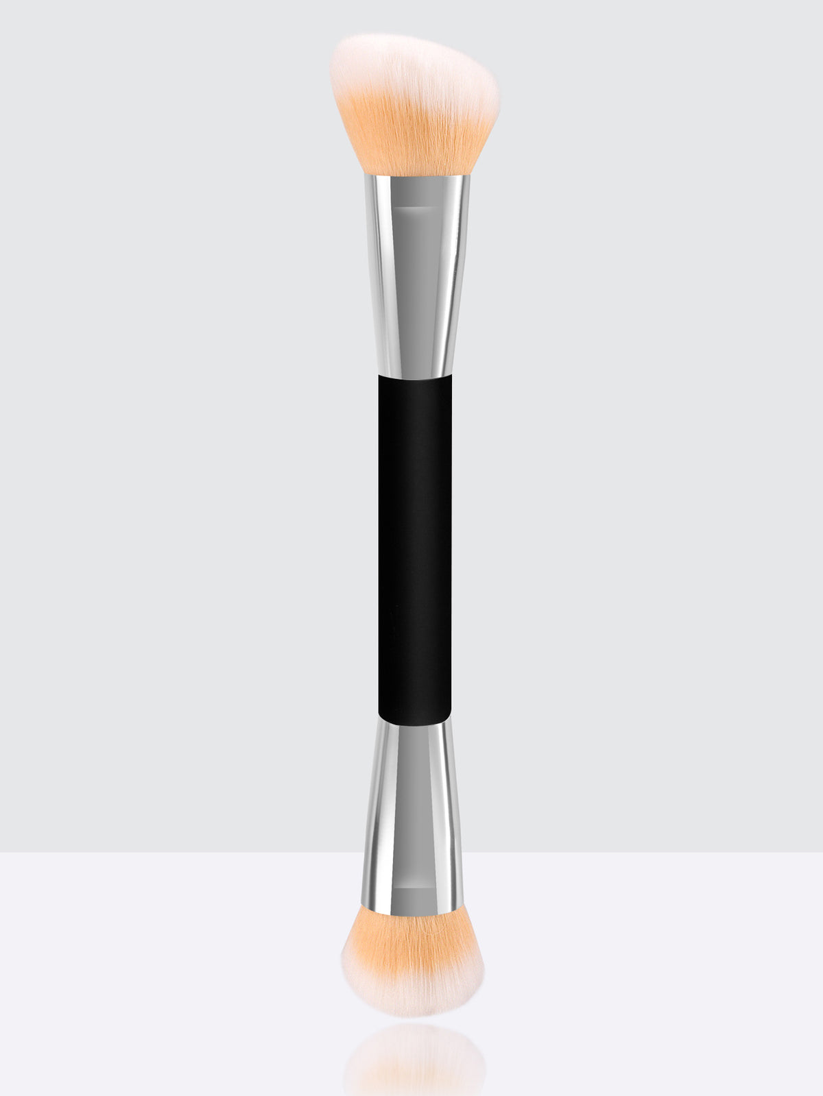 Double Ended Foundation Makeup Brush For Liquid, Cream, Blending, Buffing, Concealer