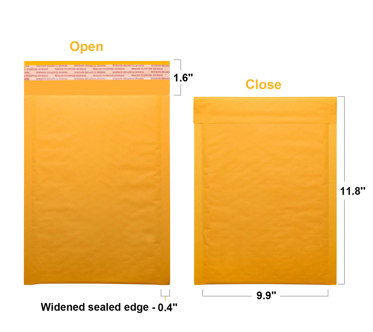 9.9 x 11.8" Kraft Bubble Mailer Self Seal Padded Envelopes for Shipping/ Packaging/ Mailing