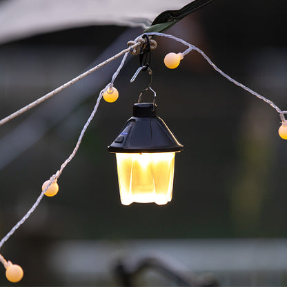 Retro Camping Light Adjustable Brightness & Hanger Waterproof LED for Outdoor Use Vintage Lantern