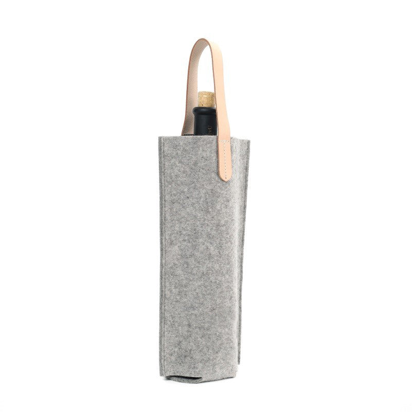 Wine Bottle Felt Sleeve w/String