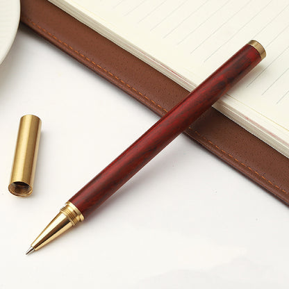 Luxury Wooden Pen with Pen Cap Wooden Pen Business Journaling Black Ink Pen