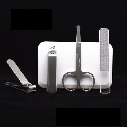 4" 1 Stainless Steel Professional Pedicure Kit Nail Scissors Grooming Kit With White Box Mirror