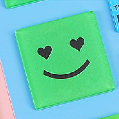 Smile Face Magnet Square Shape Acrylic Magnet Smiling Face Refrigerator Magnet