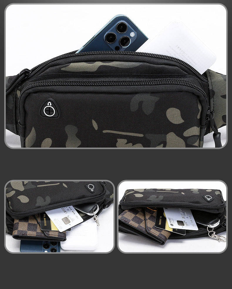 Multi Functional Outdoor Sports Water Resistant Oxford Camouflage Fanny Pack