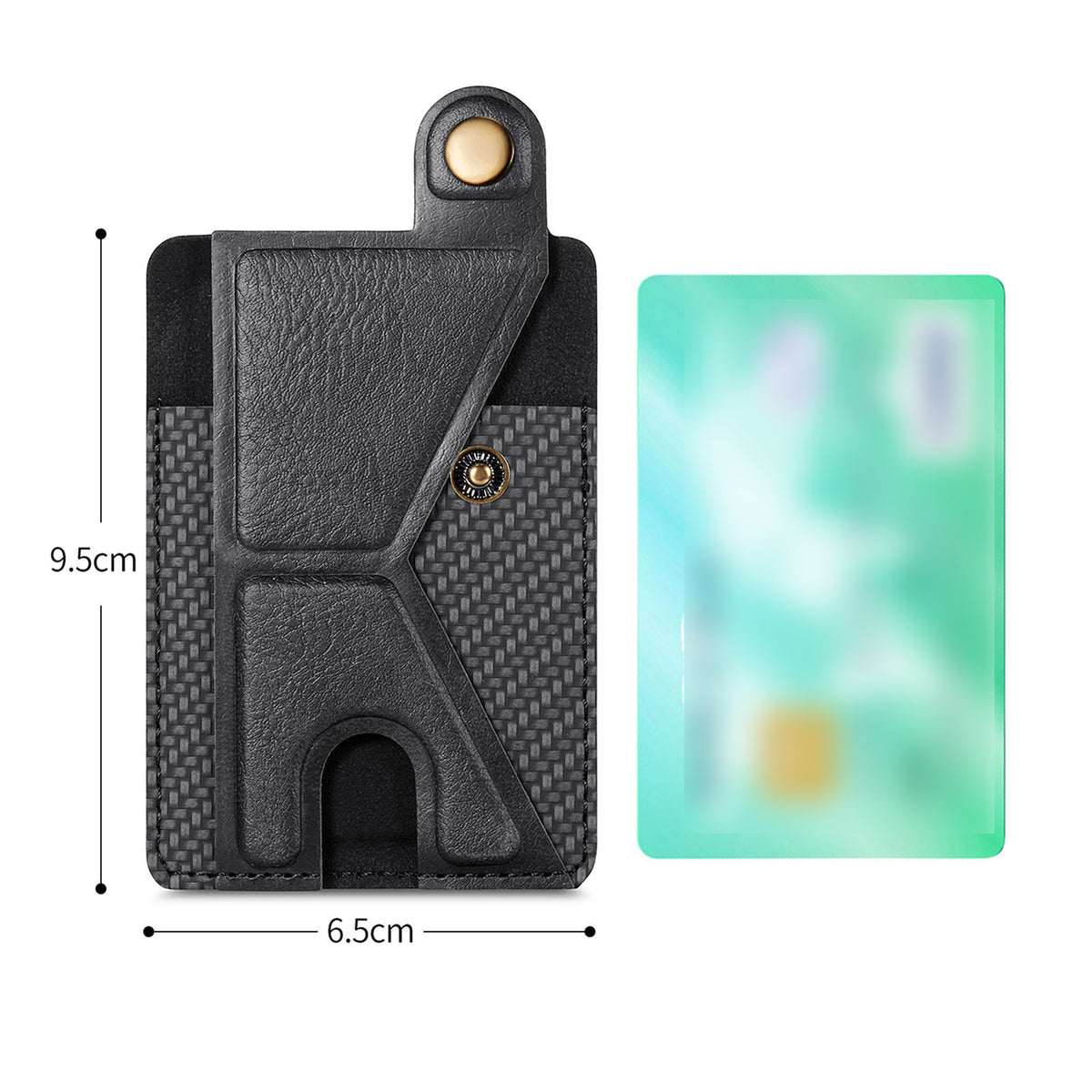 Stick-on Phone Wallet, Slim Expandable Credit Card Pocket