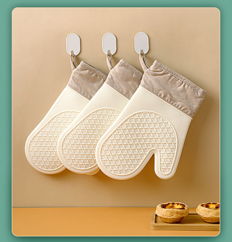 One pcs Silicone Heat Resistant Cooking Gloves Kitchen Oven Mitt for Cooking