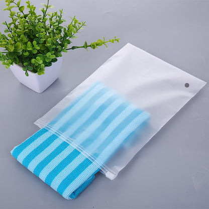 5.9 x 9.9" Matte Frosted Storage Bag Waterproof Zip-Lock Seal Storage Bag Makeup Packing Pouch