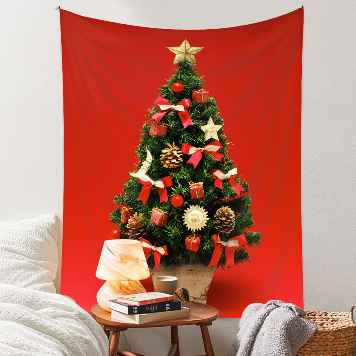 39.4"x 59.1" Christmas Tree Tapestry Christmas Decoration-#1