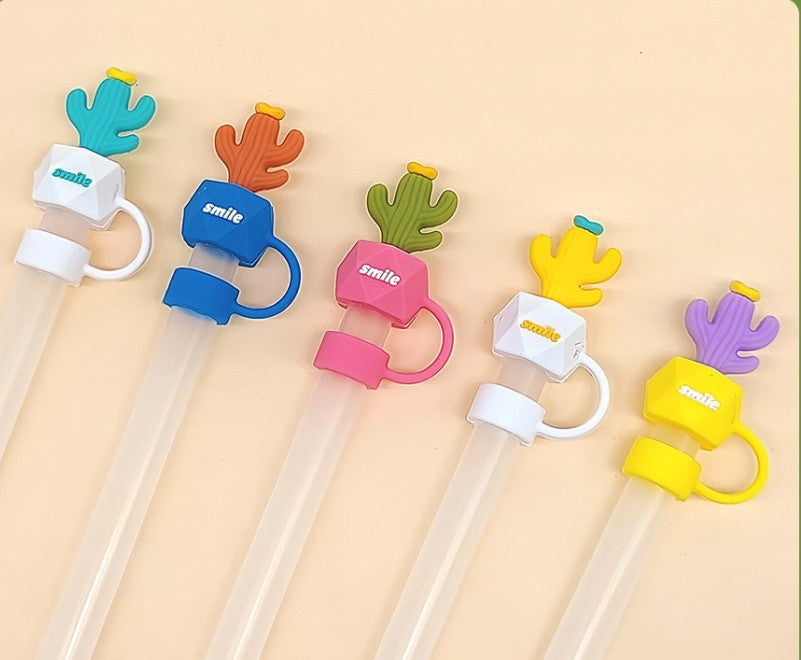Cactus Shape Silicone Straw Covers Cap