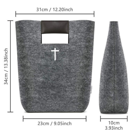 Rectangle Felt Tote Bag Shopping Bag W/Handler