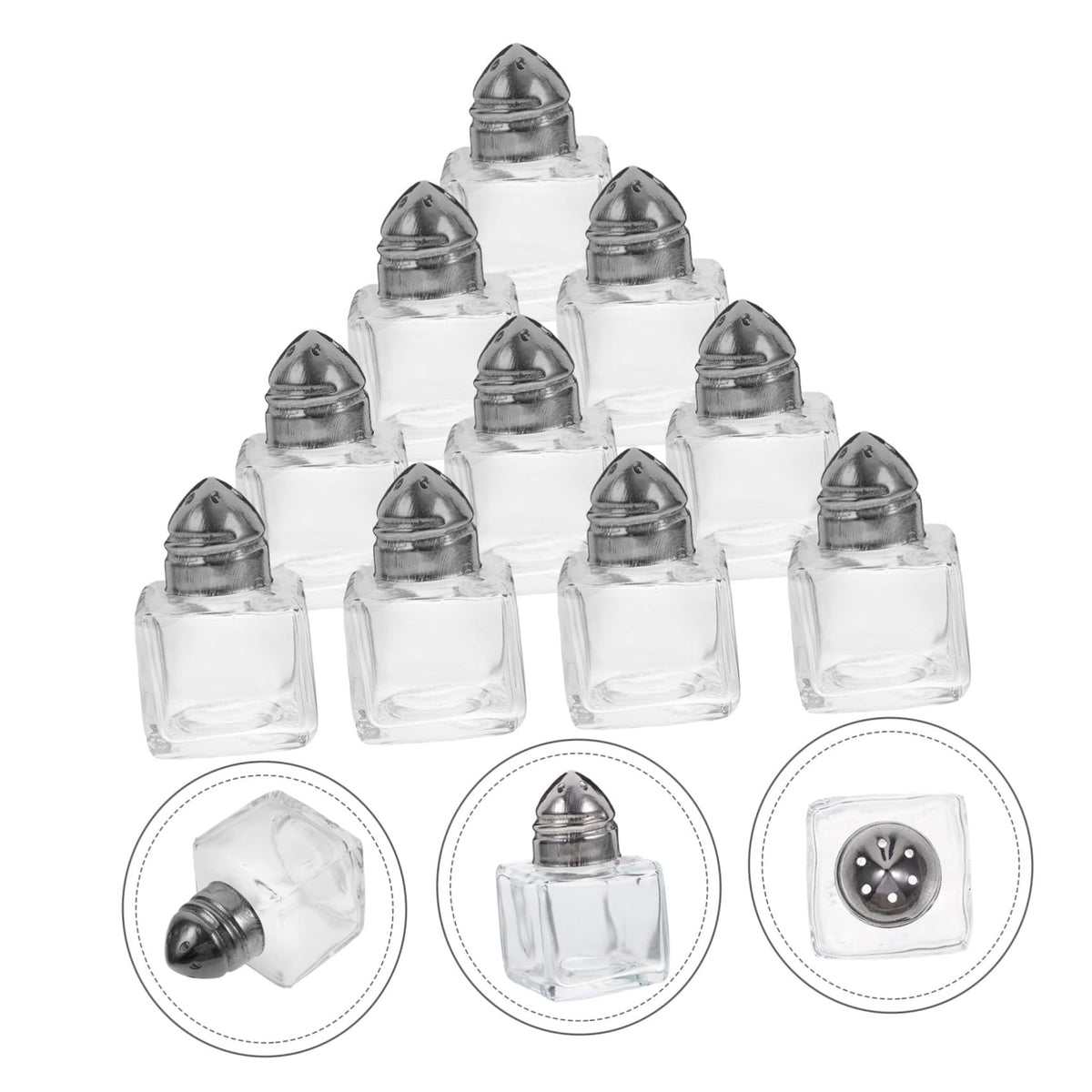 Mini Seasoning Storage Containers Spice Jars with Holes for Salt and Pepper for BBQ Camping