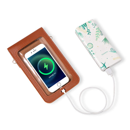 Touch Screen PU Leather Purse Bag Small Crossbody Bag Mini Messenger Bag Single Shoulder Handbag
