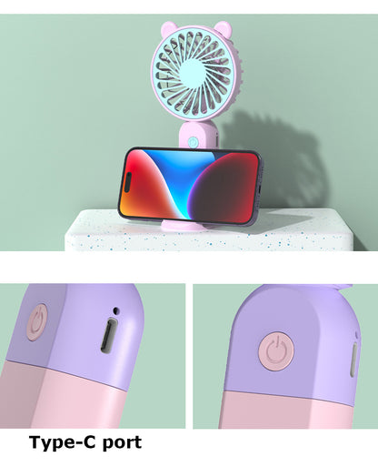 Mini Portable Handheld Fan Small USB Rechargeable Fan