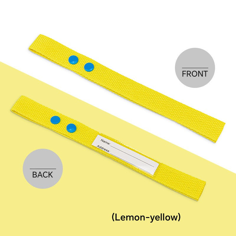 Cotton Luggage Strap Travel ID Tag Bag Claim Tag Airline Bag Tag with Back Info Card