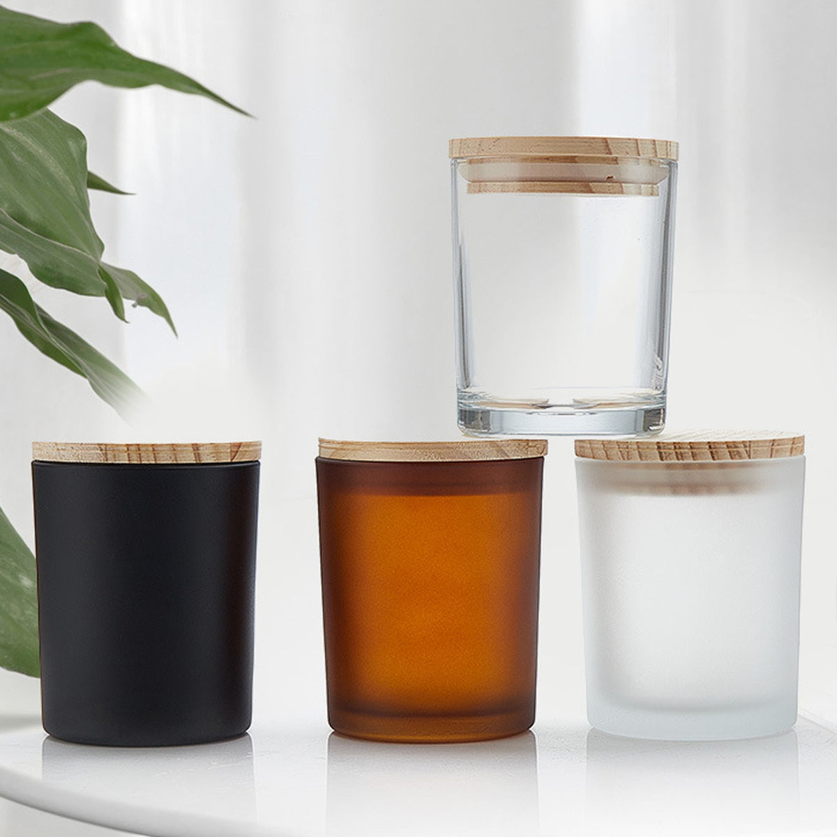 10.5 oz. Glasses Candle Holder W/ Lid