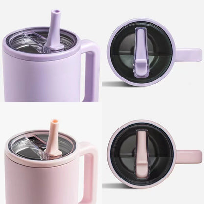 40 Oz/1200ml Car Tumbler Insulated Stainless Steel Water Bottle With Handle & Lid & Flip Straw
