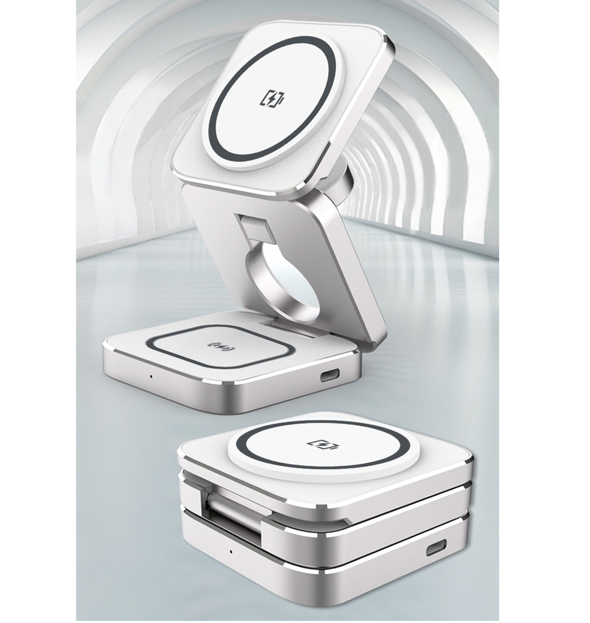 Magnetic Foldable 3" 1 Wireless Charging Station