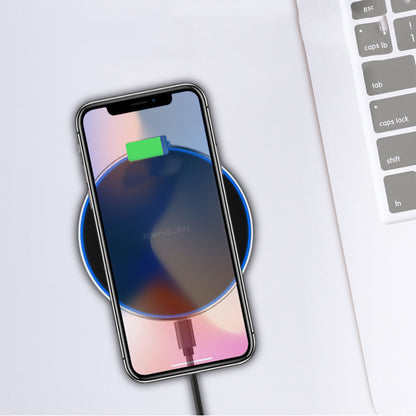 4'' Dia 10W Wireless Charger Thin Aluminum Fast Charging Pad (NO AC Adapter)