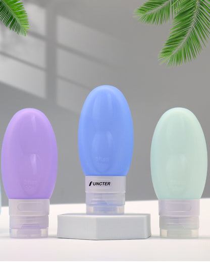 3 OZ Silicone Travel Split Bottles Travel Size for Shampoo,Conditioner,Lotion,Toiletries