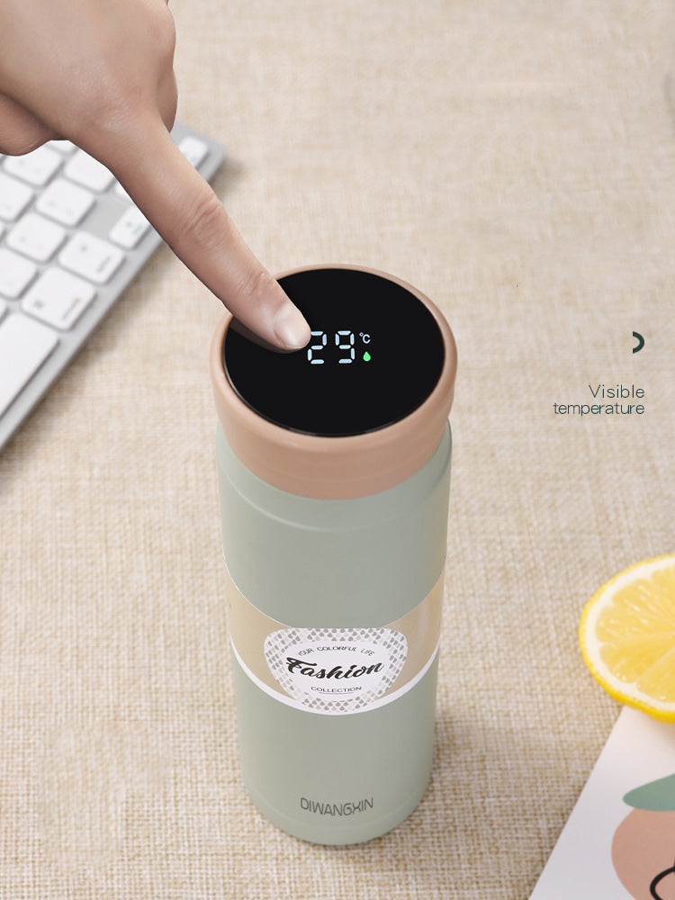9 Oz./280ml Smart LED Water Bottle Vacuum Insulated Bottle Thermal Cup W/Digital Temperature Display