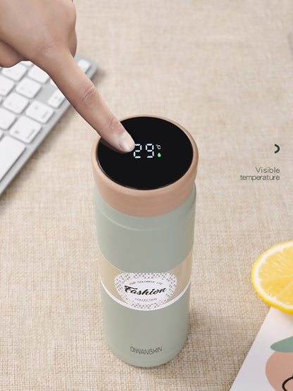 9 Oz./280ml Smart LED Water Bottle Vacuum Insulated Bottle Thermal Cup W/Digital Temperature Display