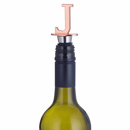Metal Letter J Shape Reusable Wine Bottle Stoppers