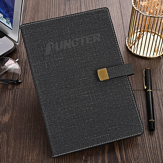 Cloth Grain PU Leather A5 Notepad