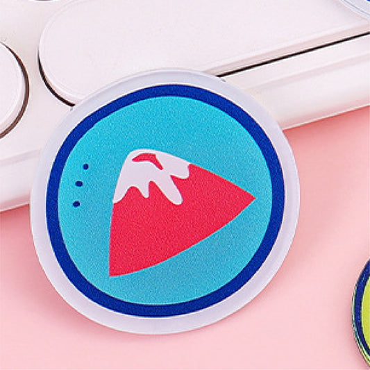 Custom Shaped Round Acrylic Magnet Mountain Magnet