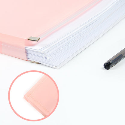 Colorful Zip Plastic Envelopes A4 Zipper Document Folder Letter File Folders Expanding Envelope