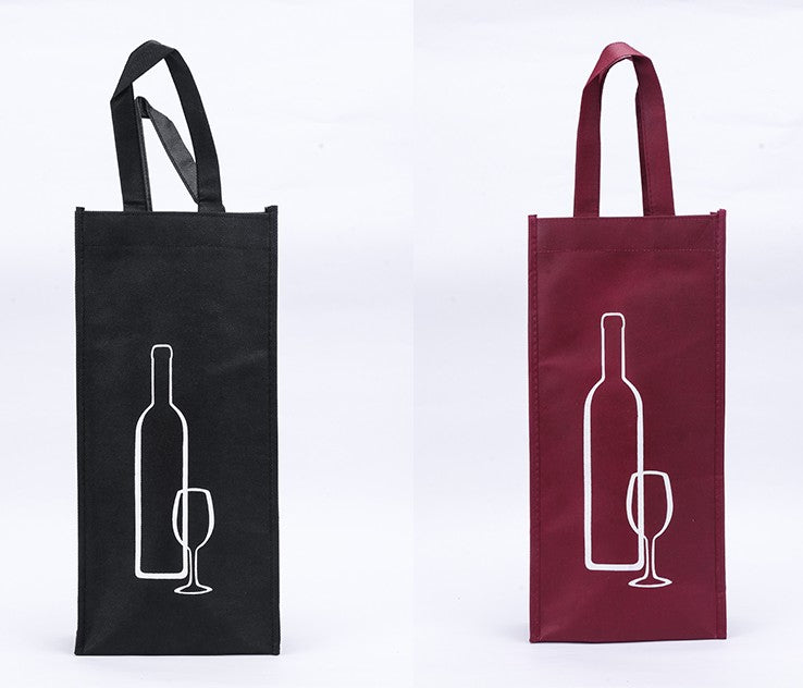 Non-Woven 1 Bottle Wine Tote Bag