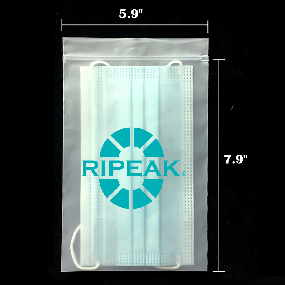 5.9 x 7.9" Matte Frosted Resealable Plastic Bags Zip-Lock Seal Storage Pouch