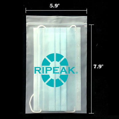 5.9 x 7.9" Matte Frosted Resealable Plastic Bags Zip-Lock Seal Storage Pouch