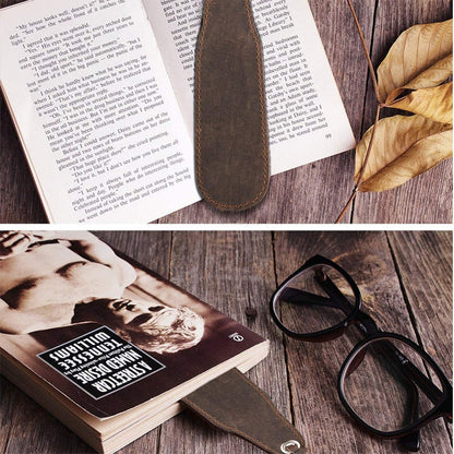 Genuine Leather Bookmark Classic Stitched Bookmark Page Markers Reading Gifts