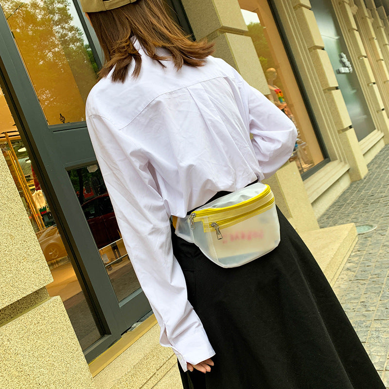Clear PVC Fanny Pack W/Two Zipper Pockets