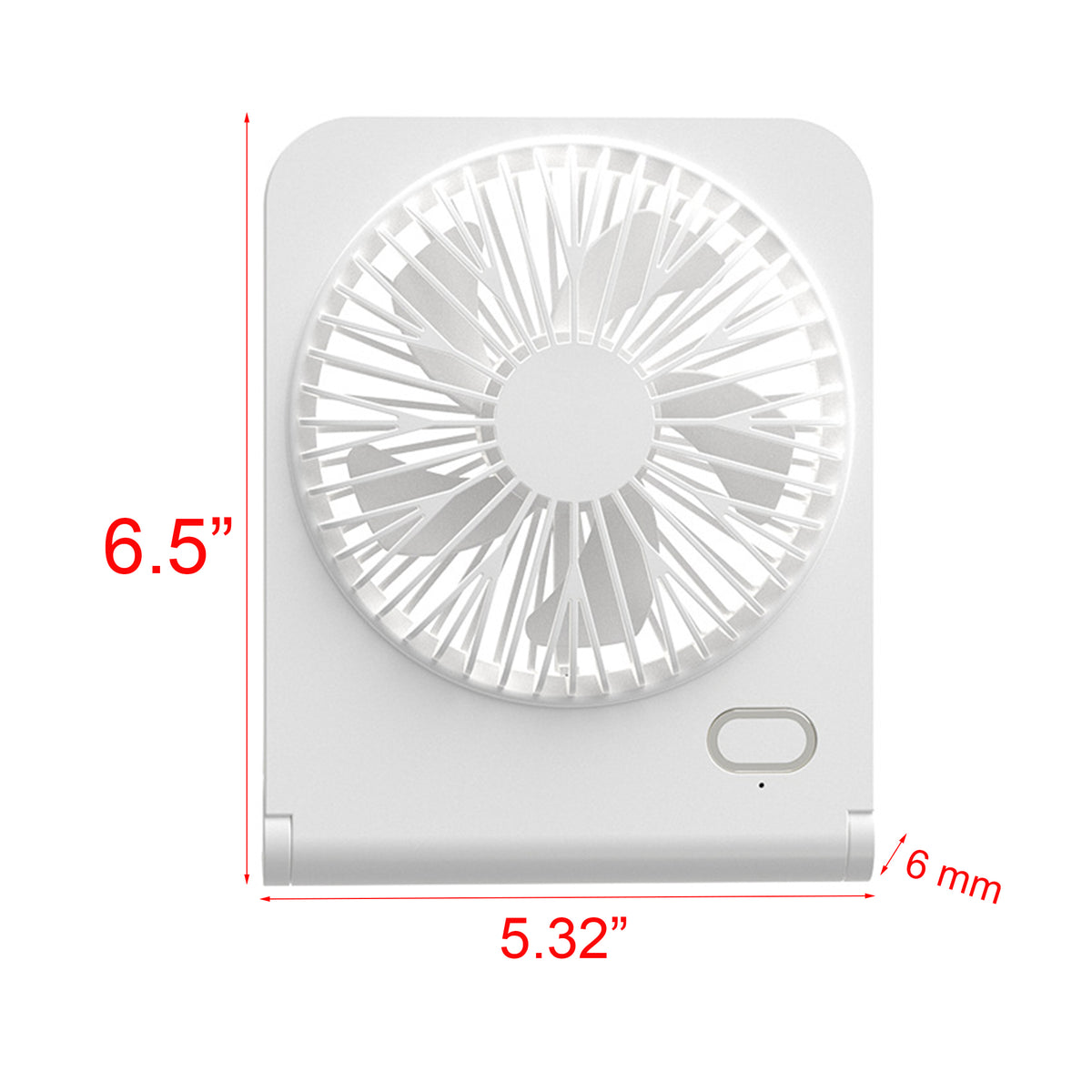 Portable Table Fan Rechargeable 2000mAh Battery Operated for Bedroom Office Outdoor Desktop