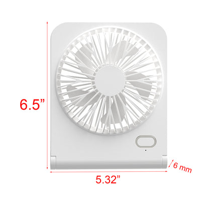 Portable Table Fan Rechargeable 2000mAh Battery Operated for Bedroom Office Outdoor Desktop