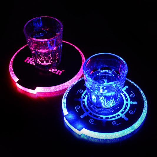 LED Drink Beer Non-Slip Coasters
