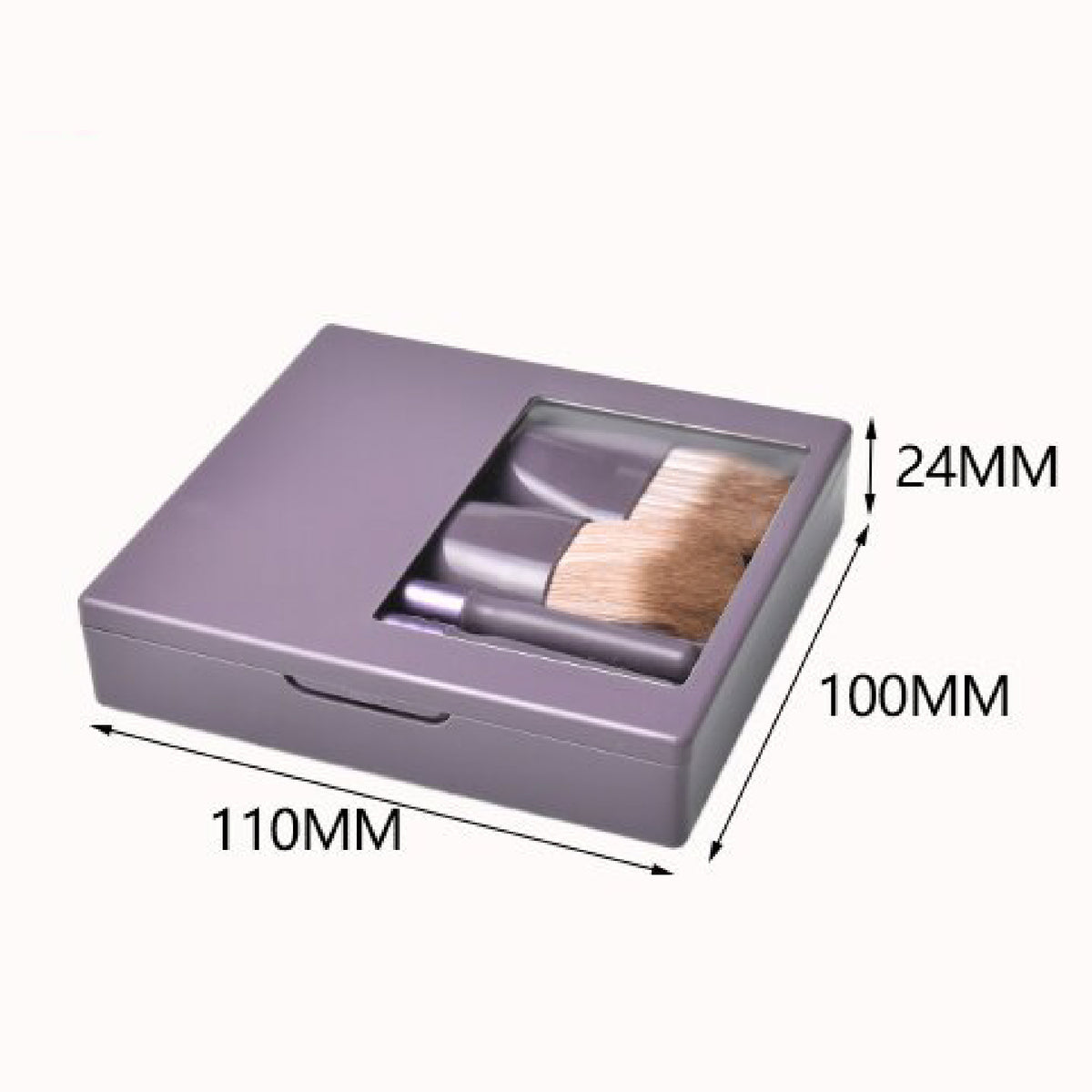 5-Piece Makeup Brush Set Travel Cosmetic Brush Gift Set with Case & Mirror