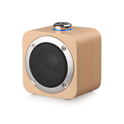 Portable Wood Knob Control TWS Wireless Speaker